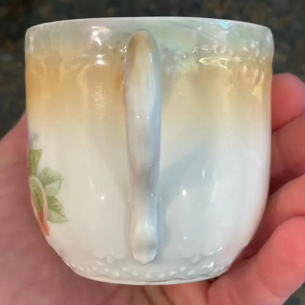 Vintage Leuchtenburg Germany Demitasse Tea Cup & Saucer Antique Porcelain China